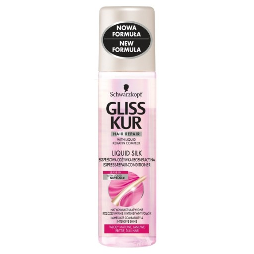 gliss kur liquid silk ekspresowa odżywka regenerująca do włosów skład