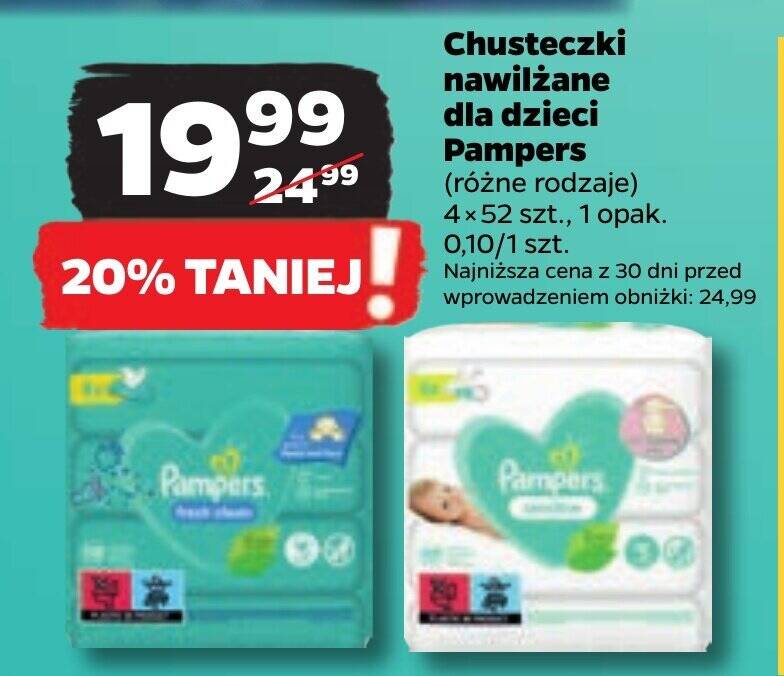 chusteczki nawilżane pampers rodzaje