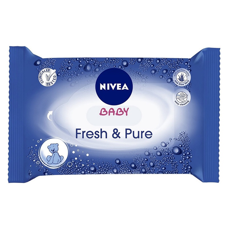 nivea baby chusteczki nawilżane fresh & pure