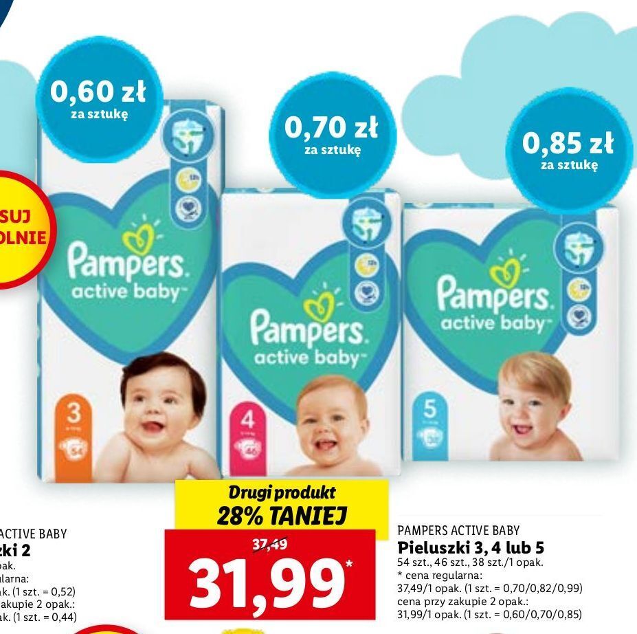 pieluszki pampers 5 lidl