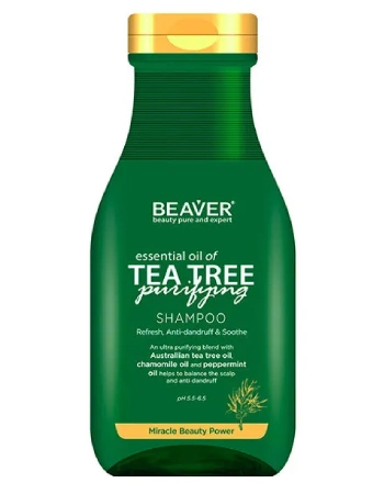 beaver oczyszczjący szampon przeciwłupieżowy tea tree