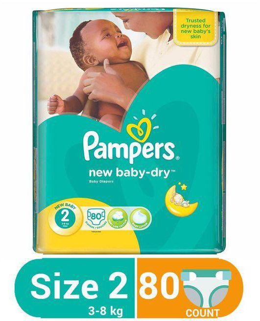 pampers new baby dry 2 80 szt