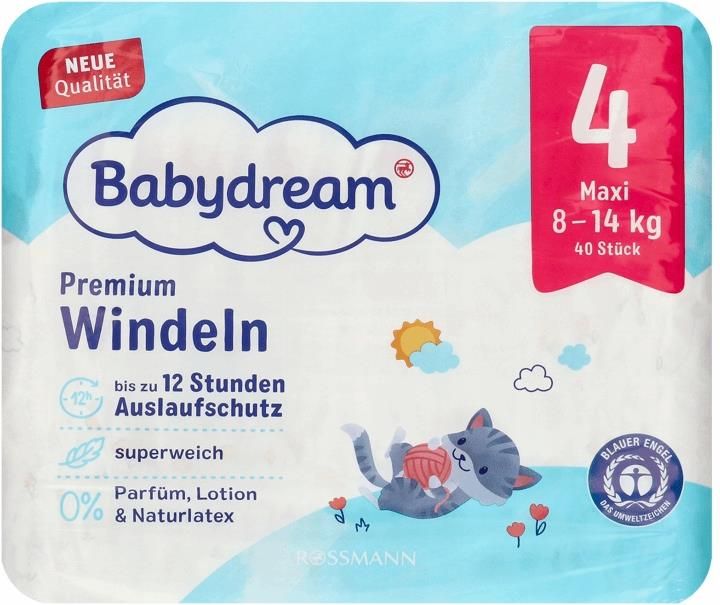 pieluszki jednorazowe babydream 4+