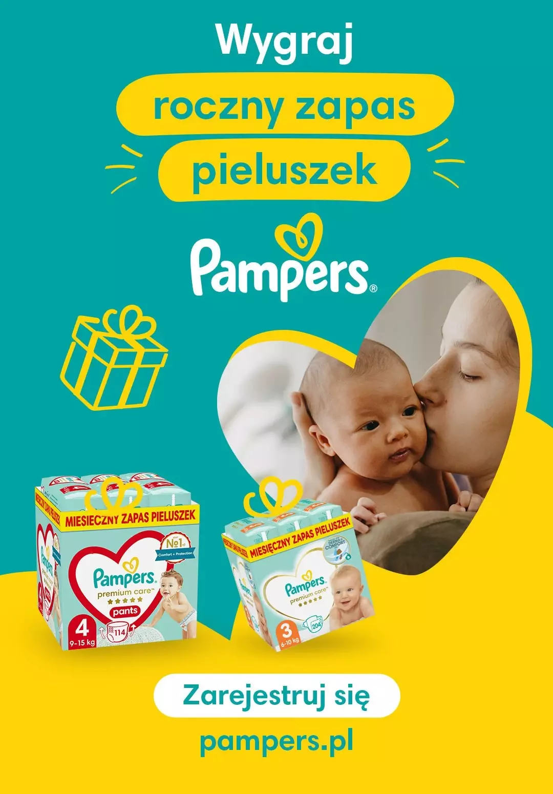 roczny zapas pampers