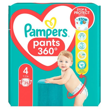 pieluchomajtki pampers 4 plaster z tyłu