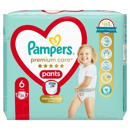 pieluchomajtki pampers premium care pants 6 44 szt