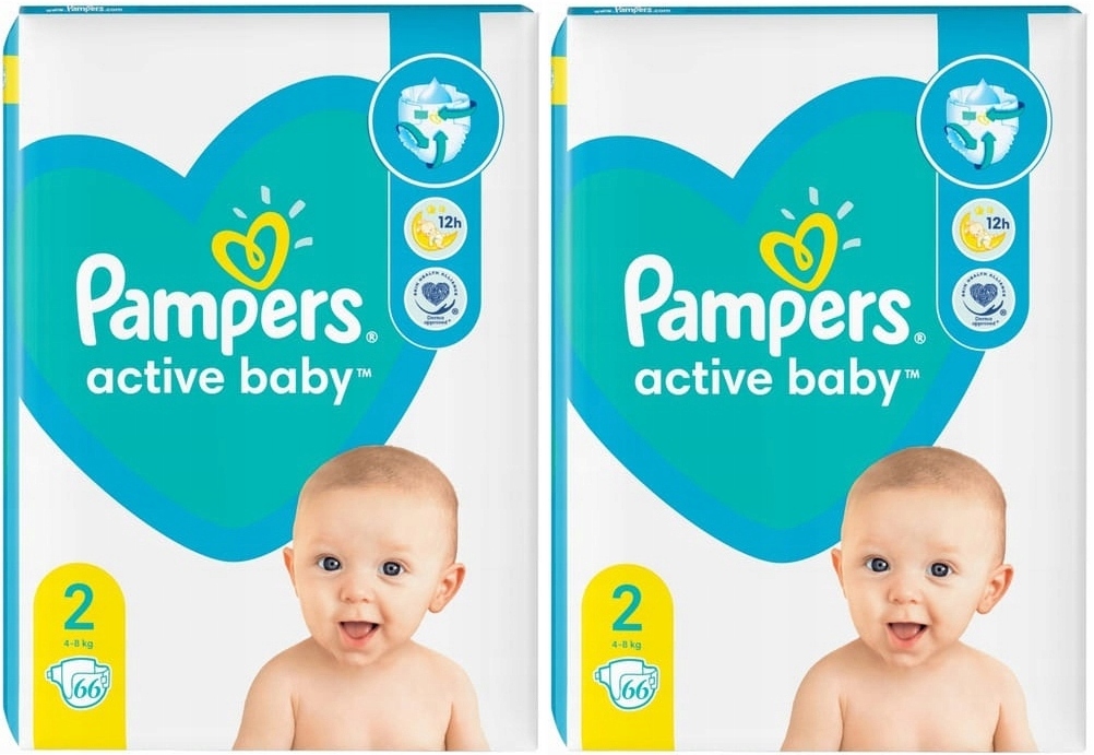 nowe pieluchy pampers active baby dry 2x