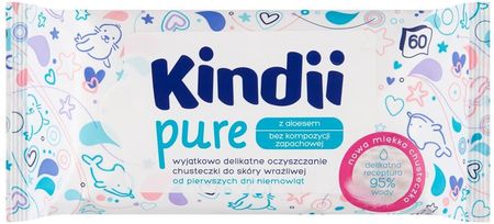 cleanic kindii chusteczki nawilżane ultra sensitive 6 x 60 szt