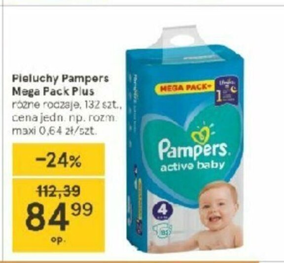 pampers wyprzedaż tesco 2018