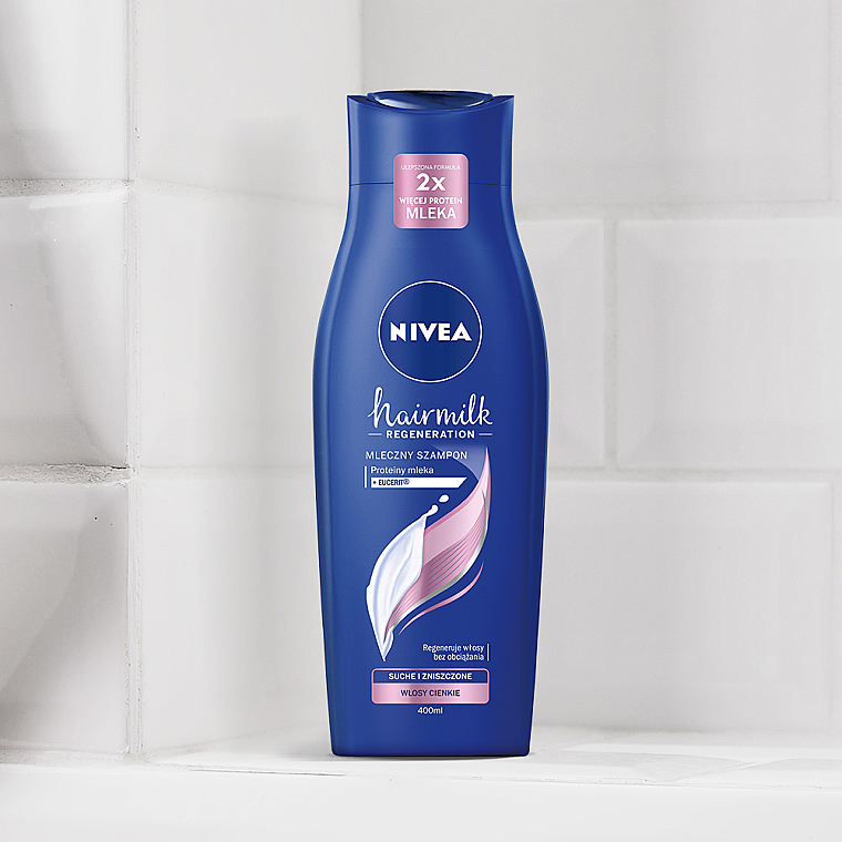 nivea hair milk szampon wlosy cienkie wizaz