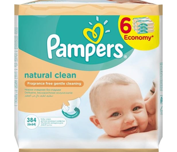 pampers fresh clean chusteczki dla niemowląt 6 x 64 sztuki