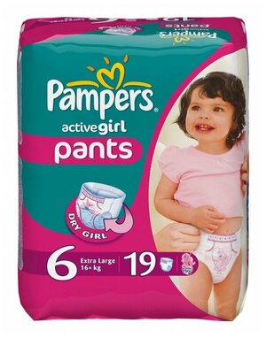 pampers active girl pants 6