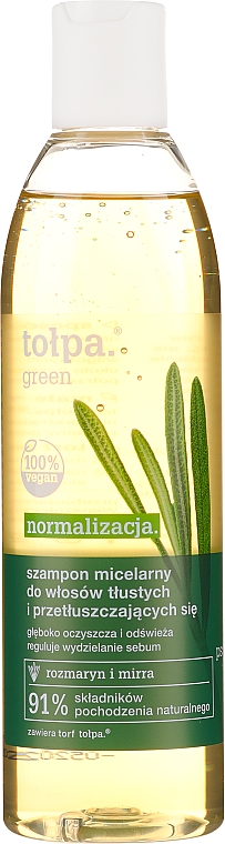 tołpa green normalizujący szampon do włosów tłustych 200 ml