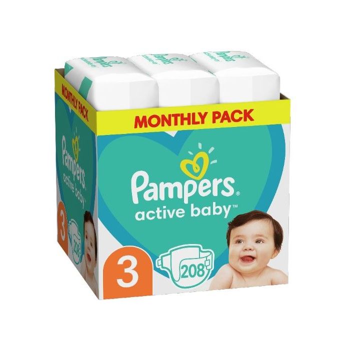 pampers active baby pieluchy 3 midi 42szt pieluszki