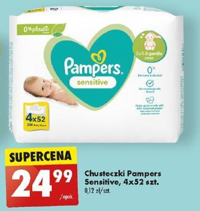 chusteczki nawilżające pampers sensitive biedronka