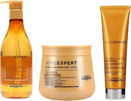 loreal nutrifier zestaw włosy suche szampon maska