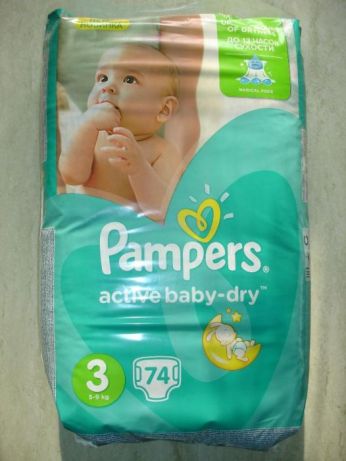 pampers active baby dry 3 74 szt