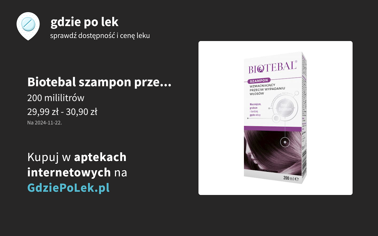 apteka niezapominajka w jedrzejowie szampon i odzywka biotebal