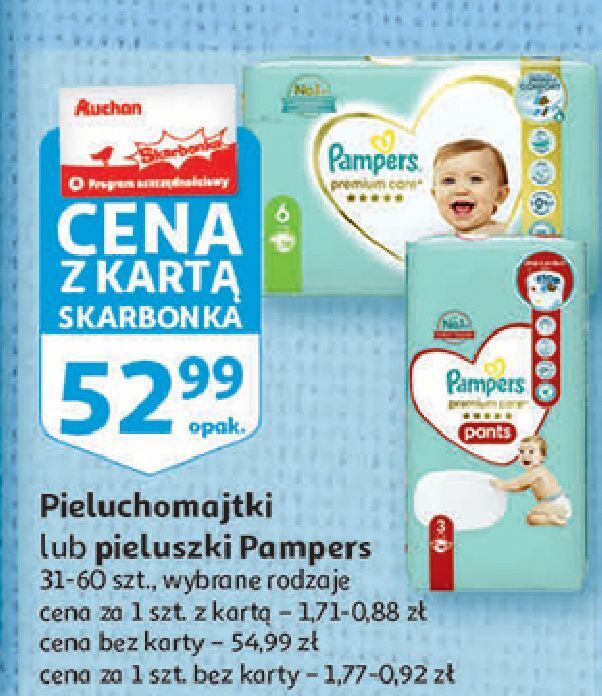 auchan pieluchy pampers cena