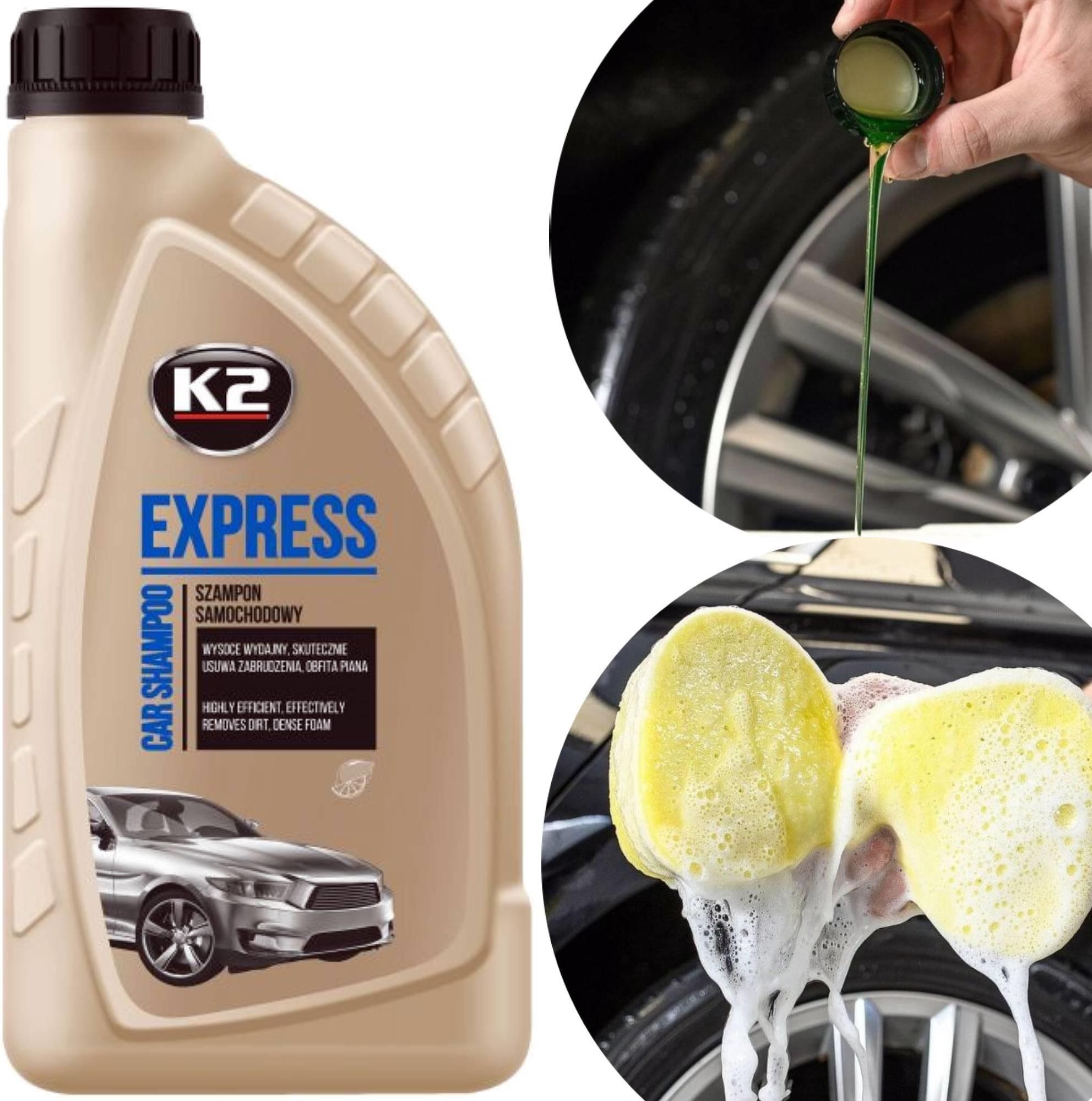 k2 express plus 1l szampon samochodowy z woskiem 1 ceneo