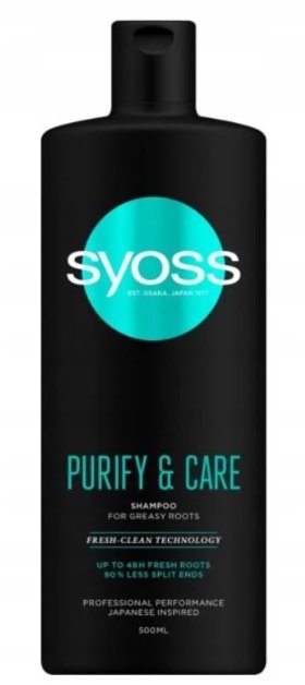 syoss purify & care szampon opinie