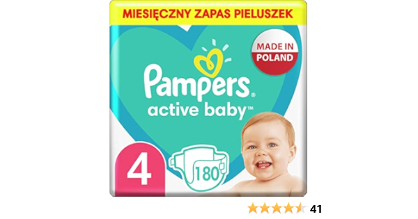 pampers active baby 4 pieluchy pieluszki 180szt