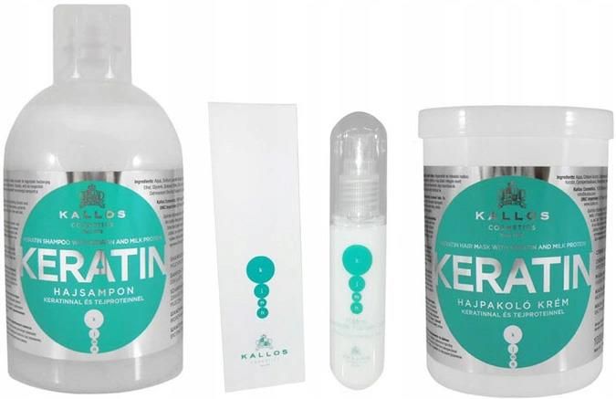 keratin kallos zestaw szampon 1l odżywka 1l