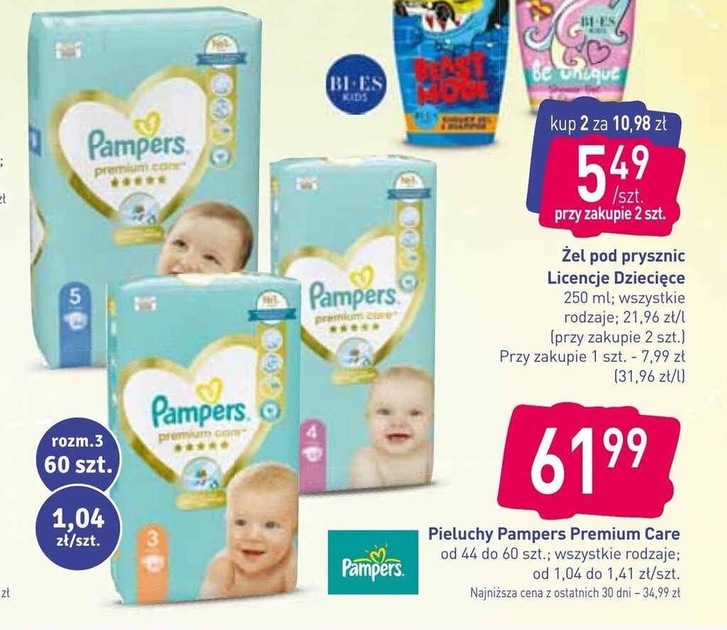 pampers premium care 3 stokrotka