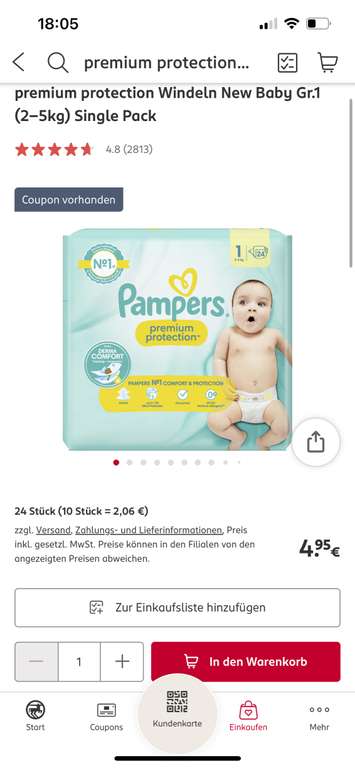 rossmann pampers 4 coupon