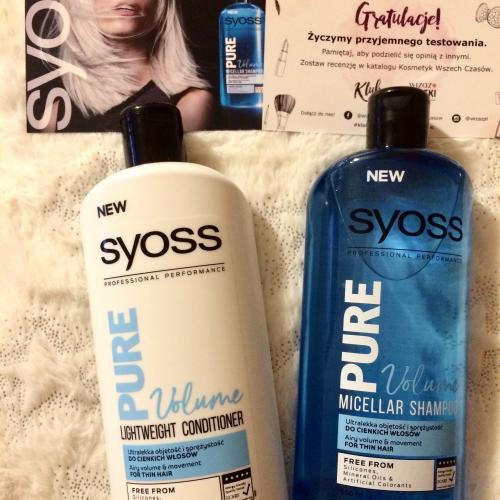 syoss pure volume micellar szampon opinie