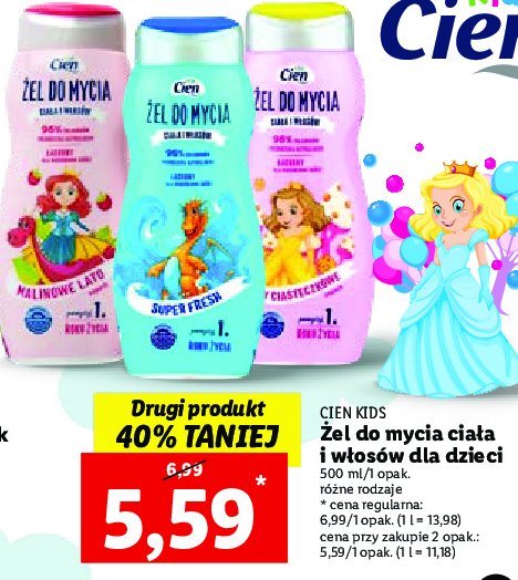 cien kids szampon żel i płyn do kąpieli