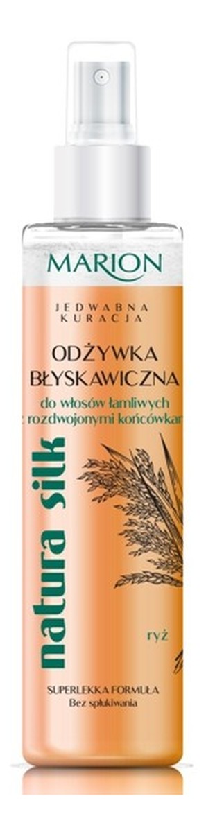 marion natura silk jedwabna kuracja błyskawiczna odżywka do włosów łamliwych