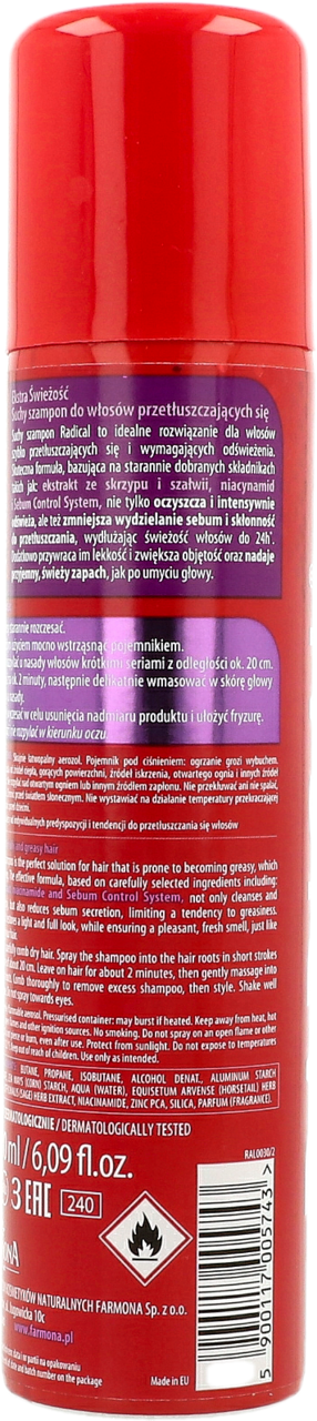 radical suchy szampon spray