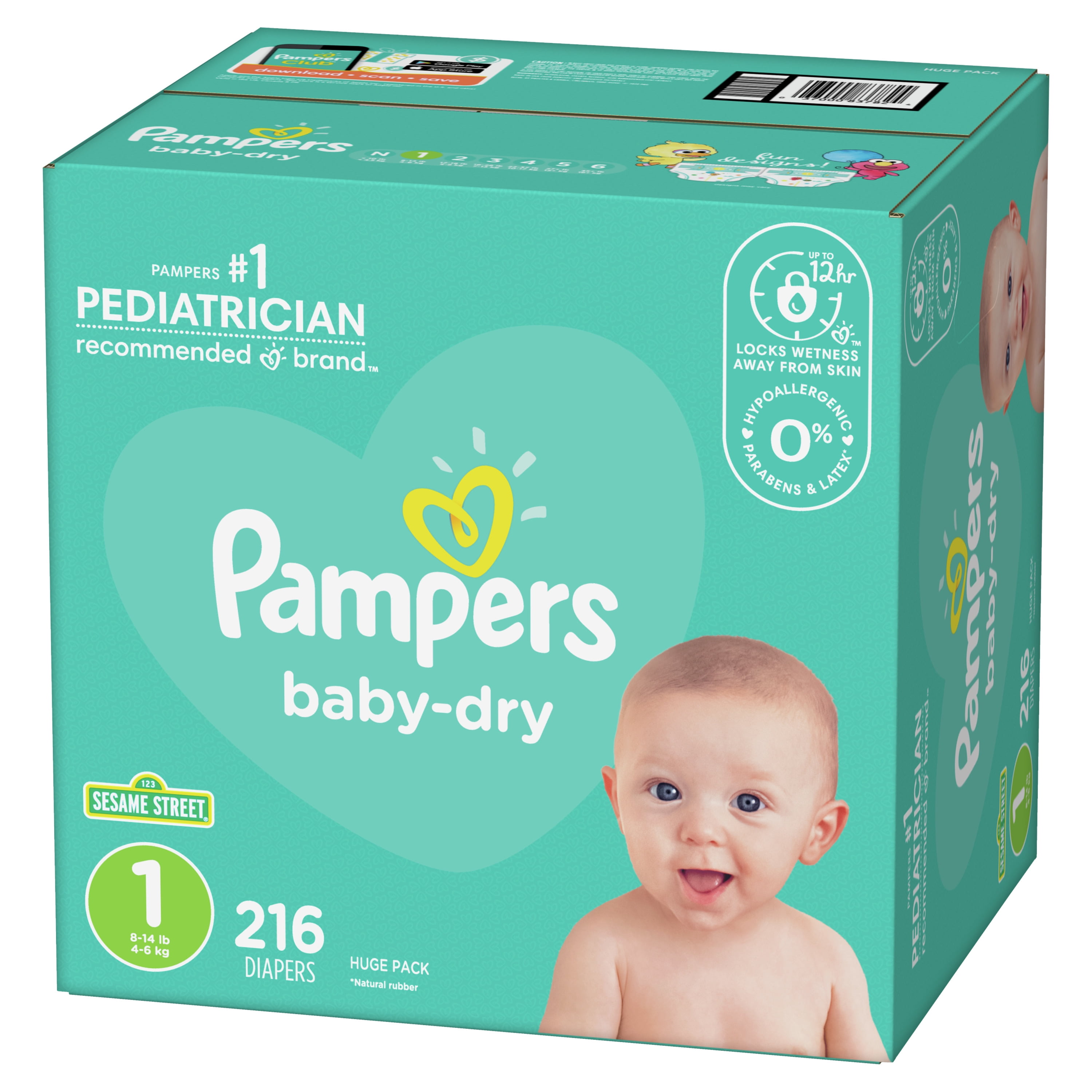 pampers babyvdry 1 box