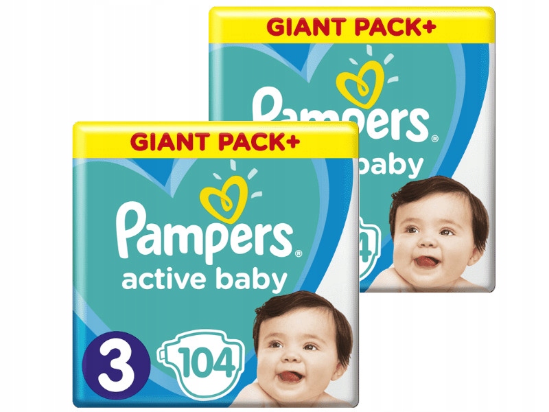 pampers active baby 3 6-10 kg 208 szt allegro