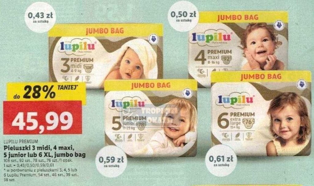 jumbo pack pieluchy lidl promocja naj 2o19