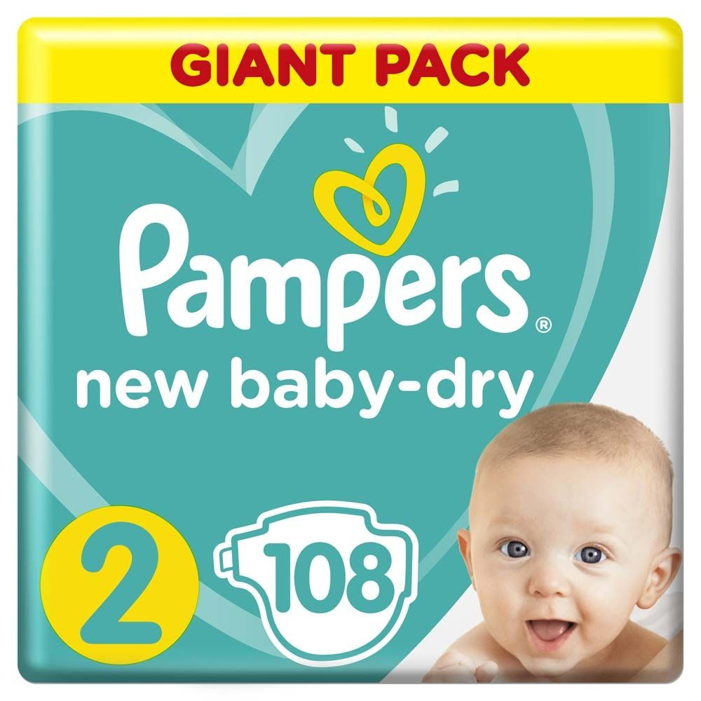 pampers new baby dry 2 giant pack