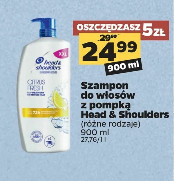 szampon head shoulders z pompka