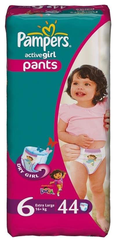 pampers active girl pants 6