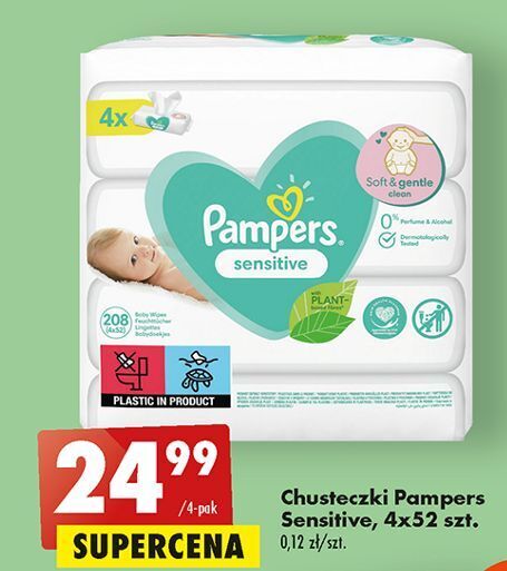 biedronka chusteczki pampers sensitive