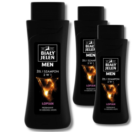 biały jeleń żel&szampon 2w1 z łopianem for men