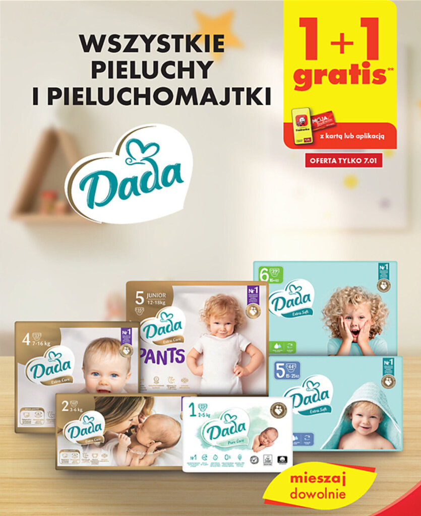 biedronka oferta pieluchy dada