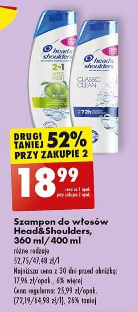 biedronka szampon do włosów jak head&shoulders