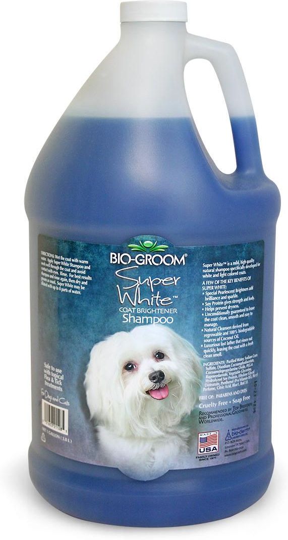 bio-groom super white 355 ml szampon rozjaśniający biały kolor