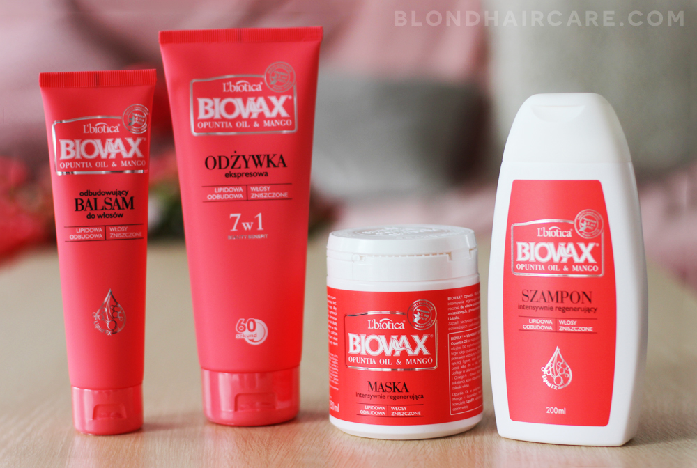 biovax szampon do włosów intensywnie regenerujący opuncja i mango