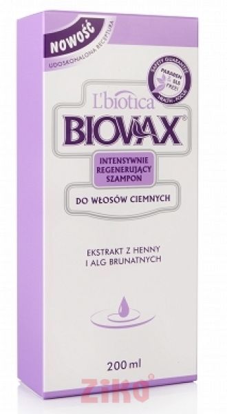 biovax szampon intensywnie regenerujący do włosów ciemnych