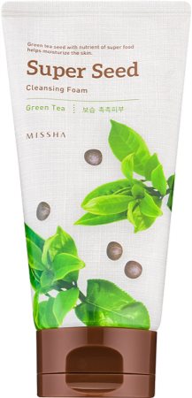 missha super seed nawilżająca pianka green tea