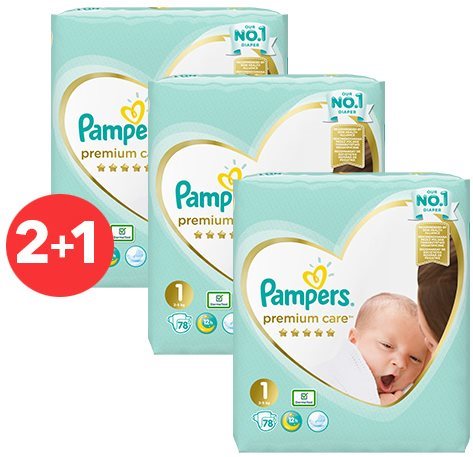 pampers premium care 1 newborn 234 ks