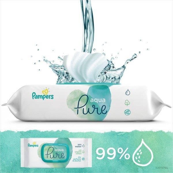 chusteczki dla niemowląt pampers aqua pure