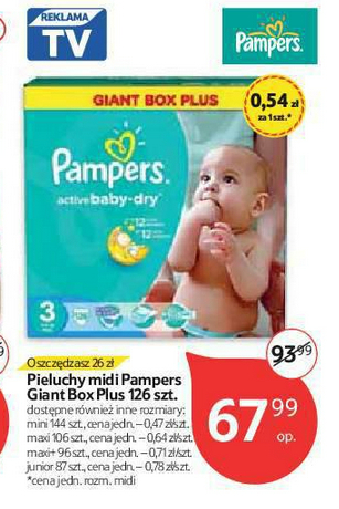 cena pieluch pampers w tesco